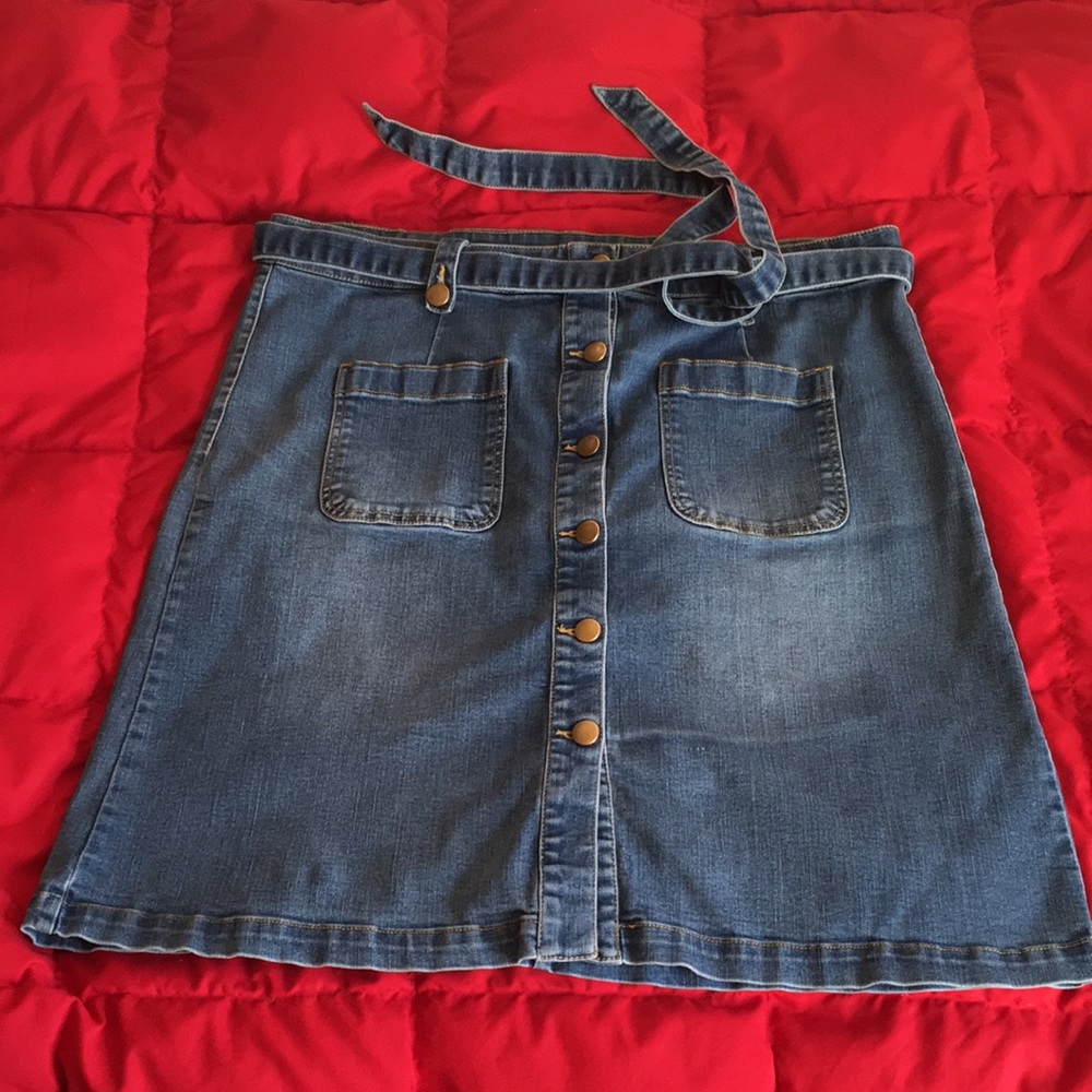 Moda Stretch Denim A Line Skirt